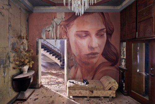 Уличный живописец преобразовал заброшенный дом в арт-инсталляцию (10 фото) 51