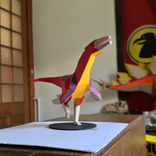 Трёхмерные бумажные скульптуры динозавров Себы Нараньо (10 фото) 61