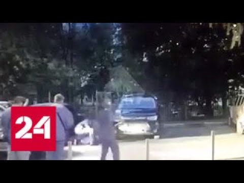 Обстрел бизнесмена в столичном дворе попал на видео - Россия 24