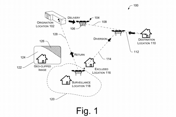 Amazon запатентовала технологию слежки за людьми с помощью дронов-курьеров