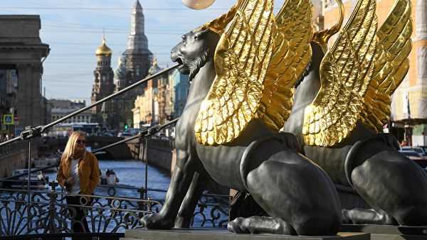 Вандалы повредили Банковский мост с крылатыми львами в Петербурге 7