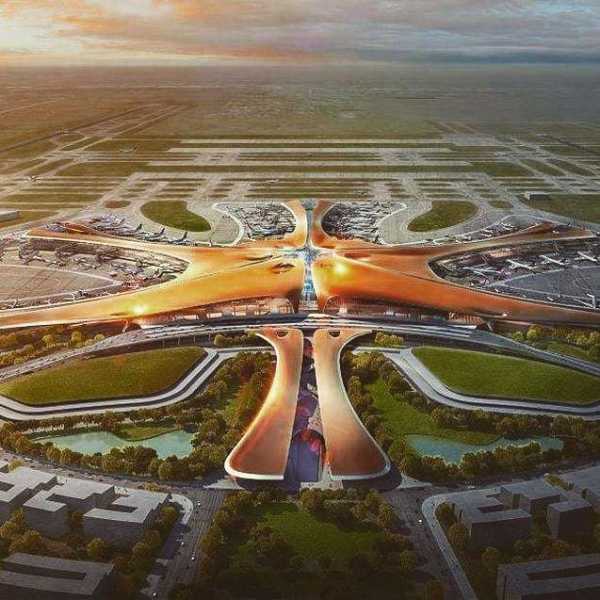 Крупнейший в мире аэропорт "Дасин" построен, официальное открытие назначено на 30 сентября 2019 года. 15